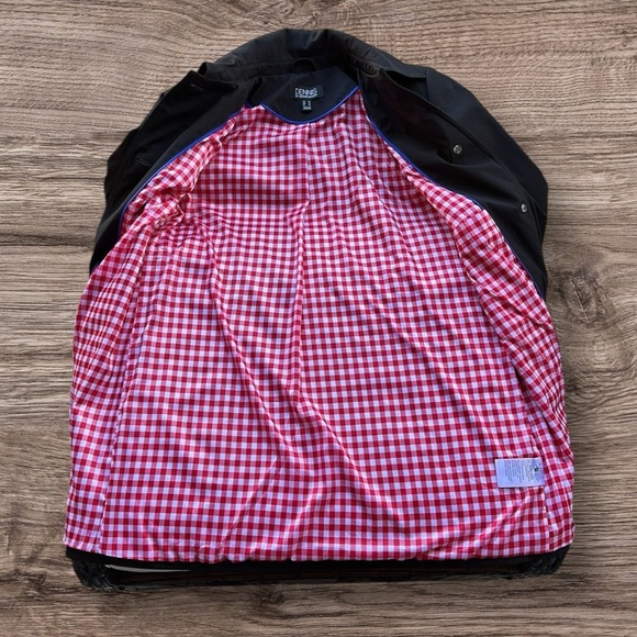 Dennis Basso Water Resistant Button Front Jacket with Printed red white lining - Picture 11 of 13